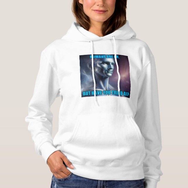 Har du provat AI - Dam Vit Långärmad T Shirt (Framsida)