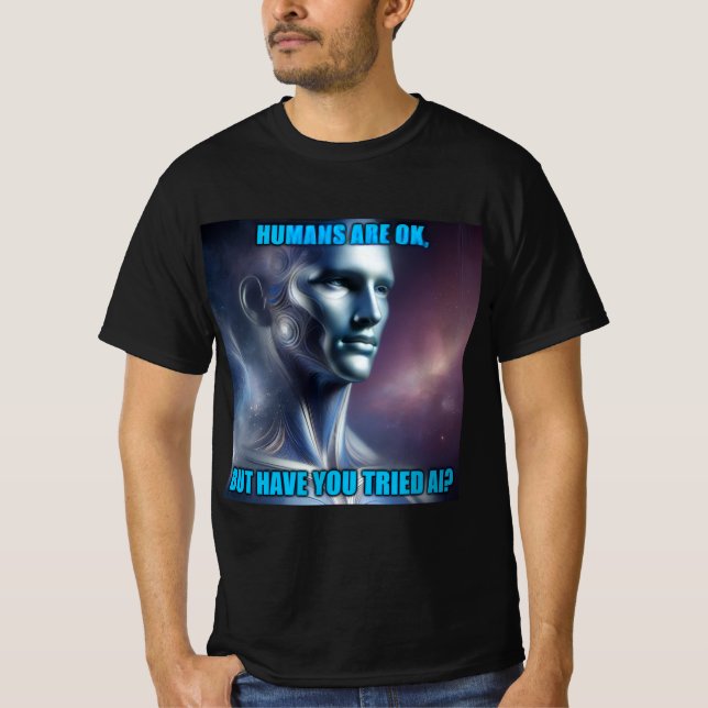 Har du provat AI - Herr Svart T-Shirt (Framsida)