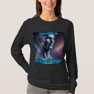 Har du provat AI - Svart Långärmad Damtröja T Shirt