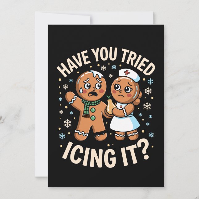Har du provat glassad julgodis jul inbjudningar (Framsida)