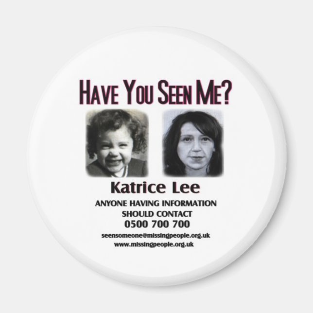 Har du sett mig Katrice Lee Button Magnet (Framsidan)