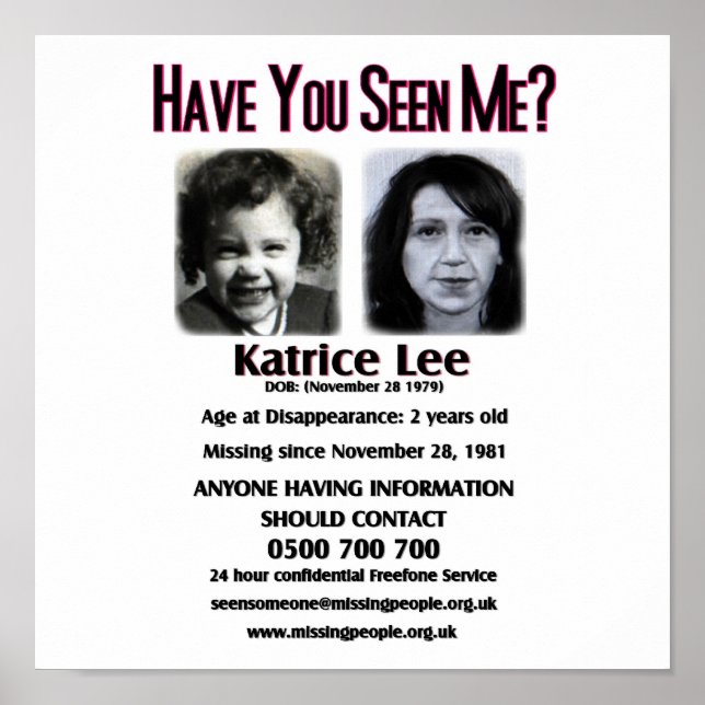 Har du sett mig Katrice Lee Poster (Framsidan)