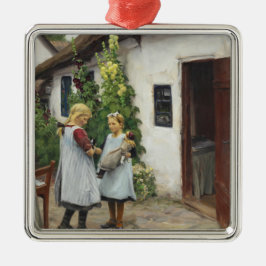 Har du sett min kattunge? (av H.A. Brendekilde) Julgransprydnad Metall