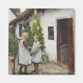 Har du sett min kattunge? (av H.A. Brendekilde) Magnet