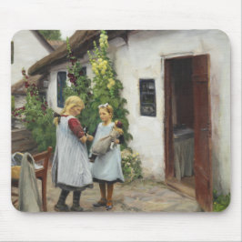 Har du sett min kattunge? (av H.A. Brendekilde) Musmatta