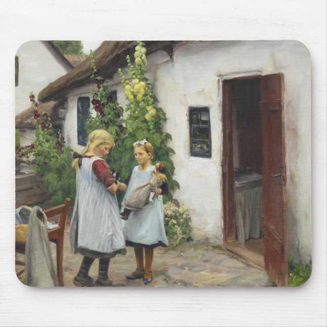 Har du sett min kattunge? (av H.A. Brendekilde) Musmatta (Framsidan)