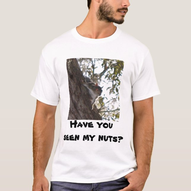 Har du sett min nöt? t-shirt (Framsida)