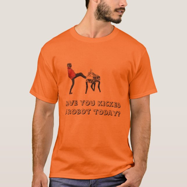 Har du sparkat en robot? t-shirt (Framsida)
