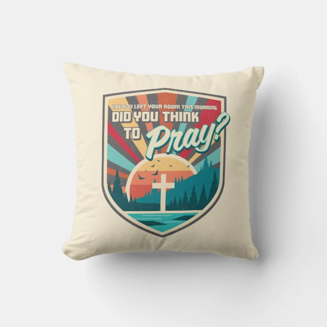 Har du Tänka till Pray Square Pillow? Kudde (Framsida)