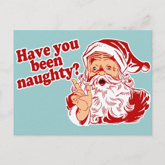 Har du varit Naughty? Vykort (Framsida)