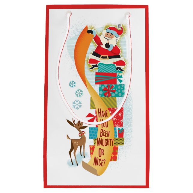 Har du varit stygg eller trevlig? Santa Gift Bag (Framsidan)