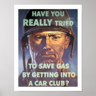 Har du verkligen försökt spara bensin... poster