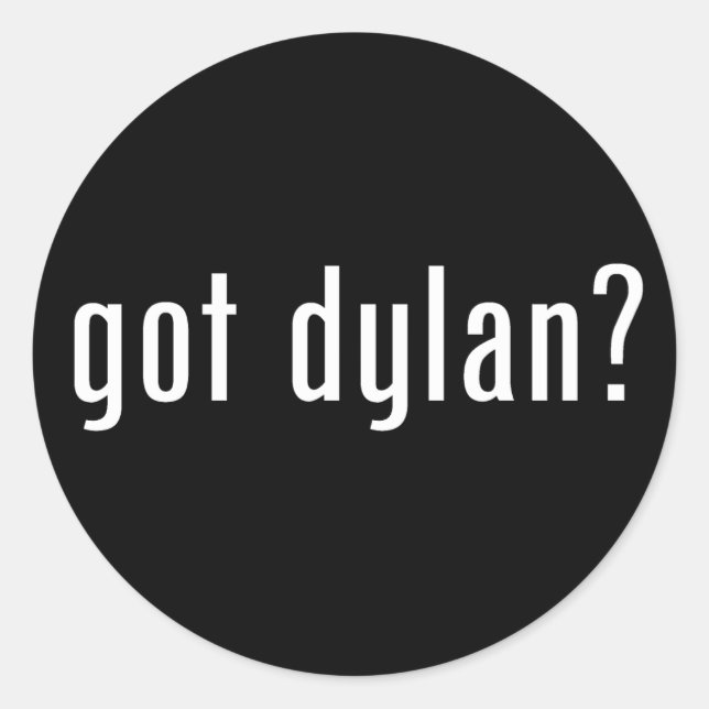 har Dylan? Runt Klistermärke (Framsida)