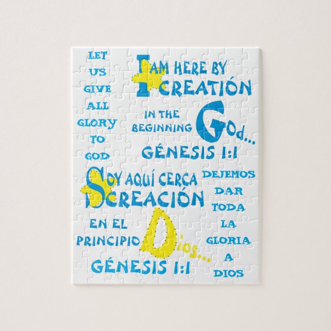 Här efter Cresion© - ESP & Eng Jigszawa Puzzle Pussel (Vertikal)