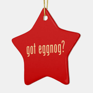 har eggnog? julgransprydnad keramik