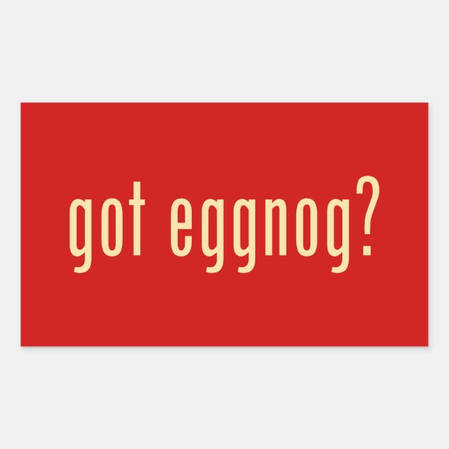 har eggnog? rektangulärt klistermärke (Framsida)