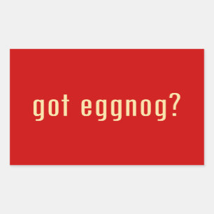har eggnog? rektangulärt klistermärke