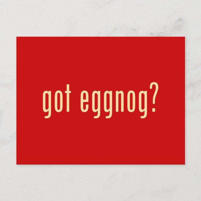 har eggnog? vykort (Framsida)