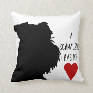 "Har en schnauzer min hjärta" att kudde