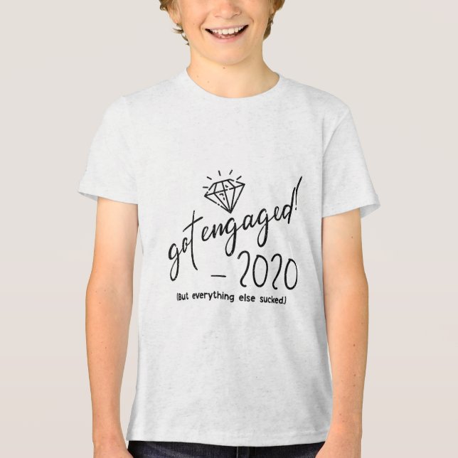 Har engagerade 2020 Groom Bride som Förlovning Gif T Shirt (Framsida)