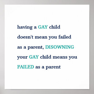 Har ett överordnat Pride för HBT- Gay Child Kärlek Poster