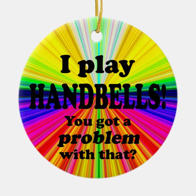 Har ett problem med det, handklockor julgransprydnad keramik (Framsidan)