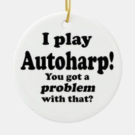 Har ett problem med detta, Autoharp Julgransprydnad Keramik