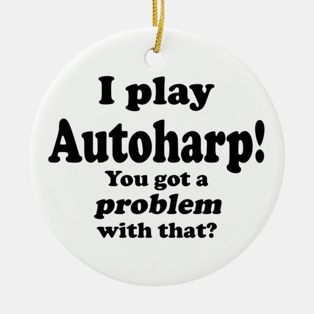 Har ett problem med detta, Autoharp Julgransprydnad Keramik (Framsidan)