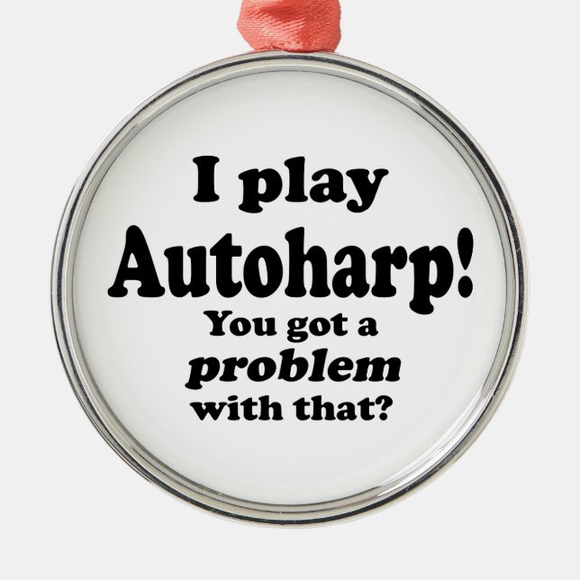Har ett problem med detta, Autoharp Julgransprydnad Metall (Framsidan)
