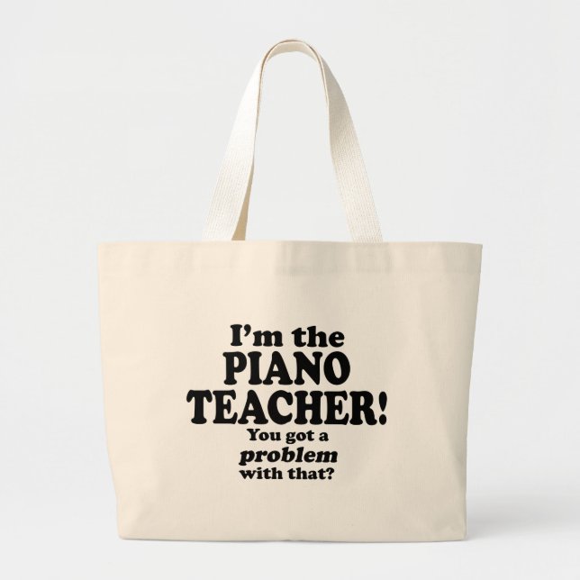 Har ett problem med detta, Piano Lärare Jumbo Tygkasse (Framsidan)