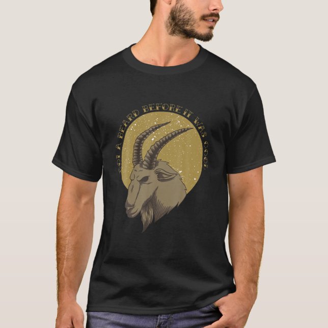 Har ett skägg innan det var Coola - får och skägg T Shirt (Framsida)