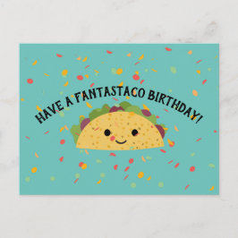 Har Fantastaco Birthday Cute Kawaii Taco Vykort