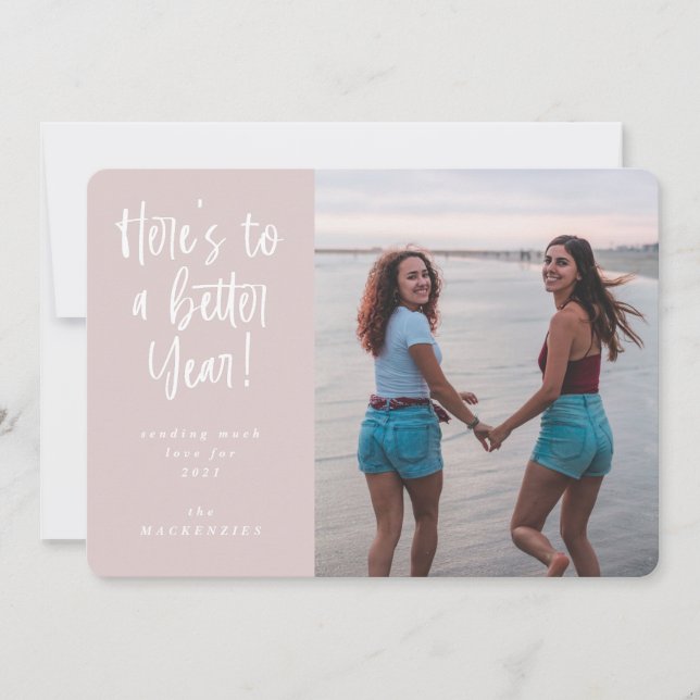 Här får du ett bättre års nyårfoto julkort (Framsida)