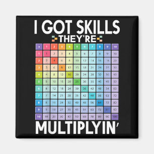 Har färdigheter som multiplicerar rolig matte lära magnet