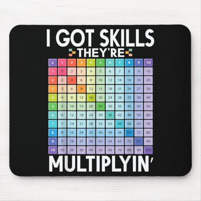 Har färdigheter som multiplicerar rolig matte lära musmatta (Framsidan)