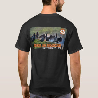 HÄR FINNS DRAGONER OCH Big Bearded Bird T-Shirt