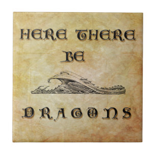 Här finns drakar kakelplatta