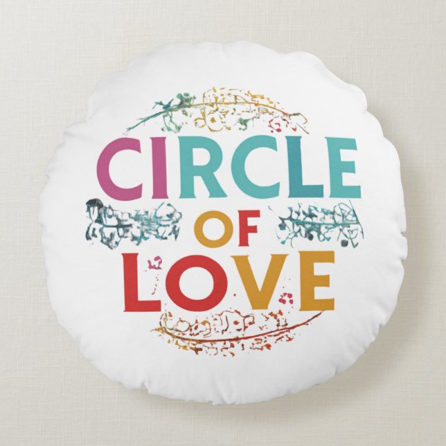 Här finns en bild för en kuddedesign med t rund kudde (Framsidan)