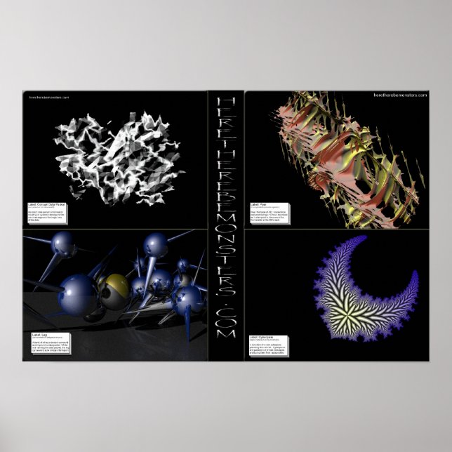 Här finns monstren 4 förpackningar poster (Framsidan)