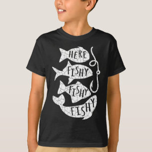 Här fiskas fiskynglgåva till Älskare Pappa T Shirt