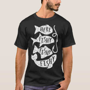 Här fiskas fiskynglgåva till Älskare Pappa T Shirt