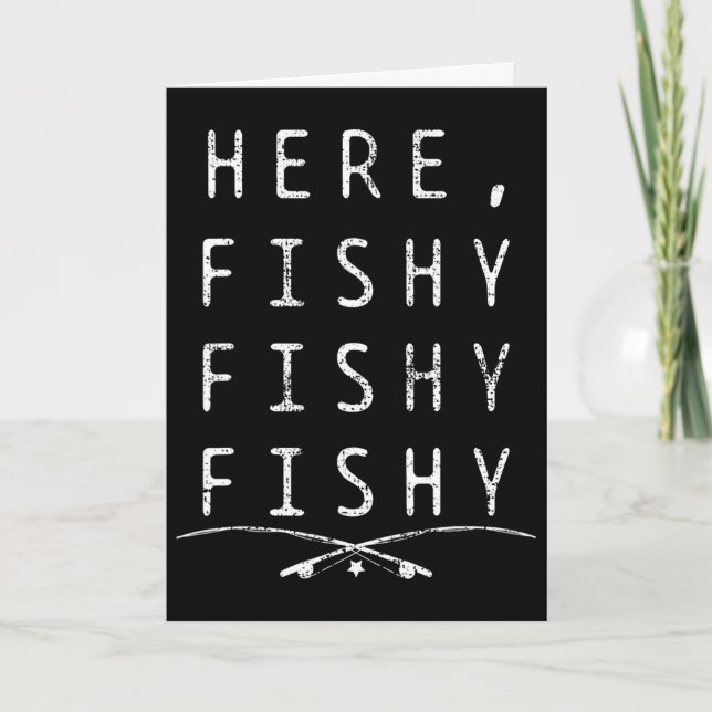 Här Fiske Fiskare  Kort (Framsida)