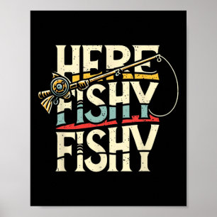 Här Fiskerisk fiskfiske Poster