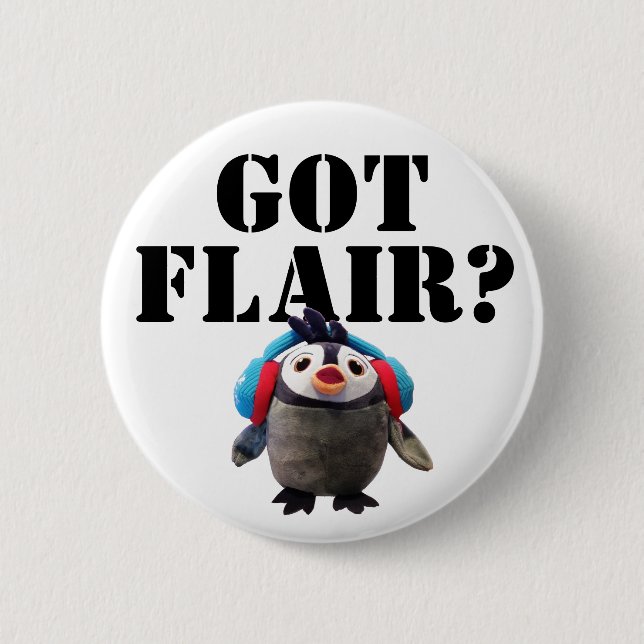 Har Flair? Cute Penguin Knapp (Framsida)