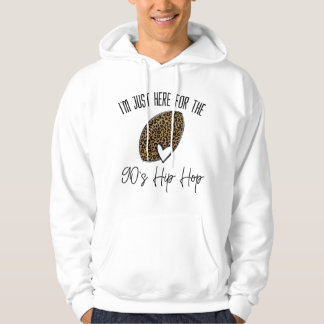 Här För 90-Talets Hip Hop Fotboll Kvinnor Leopard Hoodie