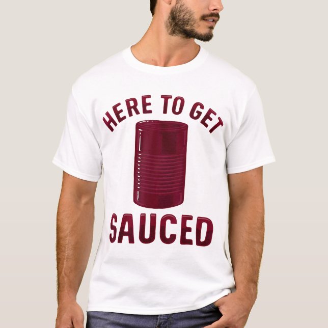 Här för att få en auced Cranberry Sauce Thanksgiv T Shirt (Framsida)