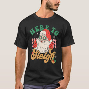 Här för att locka Coola Jultomten Retro-julet Xm T Shirt