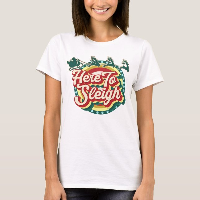 Här för att sänka julen T-shirt (Framsida)