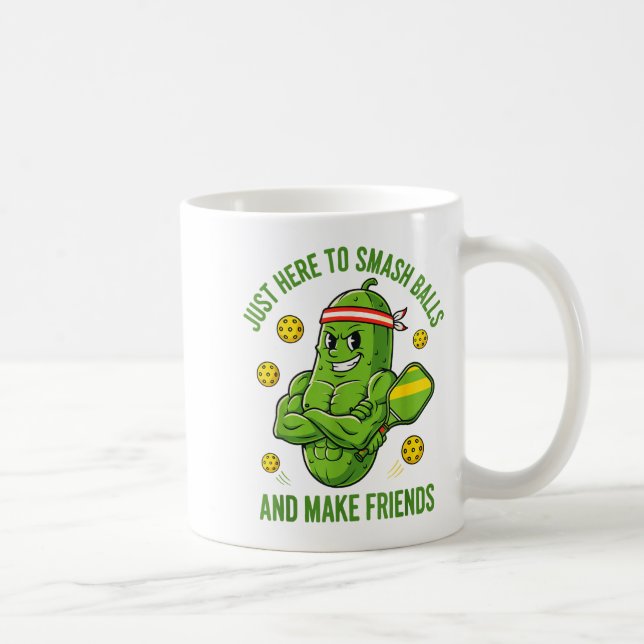 Här för att smasha boll skaffa vänner rolig pickle kaffemugg (Höger)