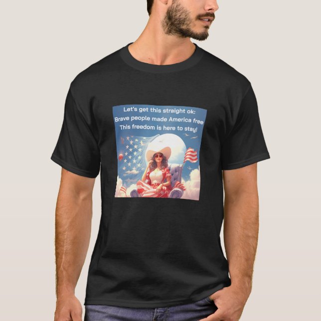Här för att stanna (mörk) T-Shirt (Framsida)